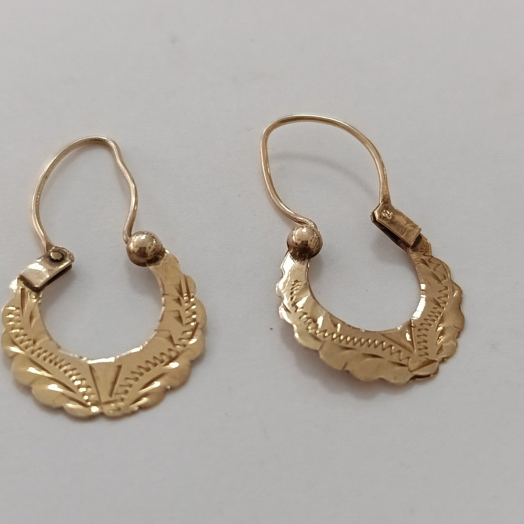 ARRACADAS PAR ORO 14 K 1.5 GRMS (SEMINUEVO)