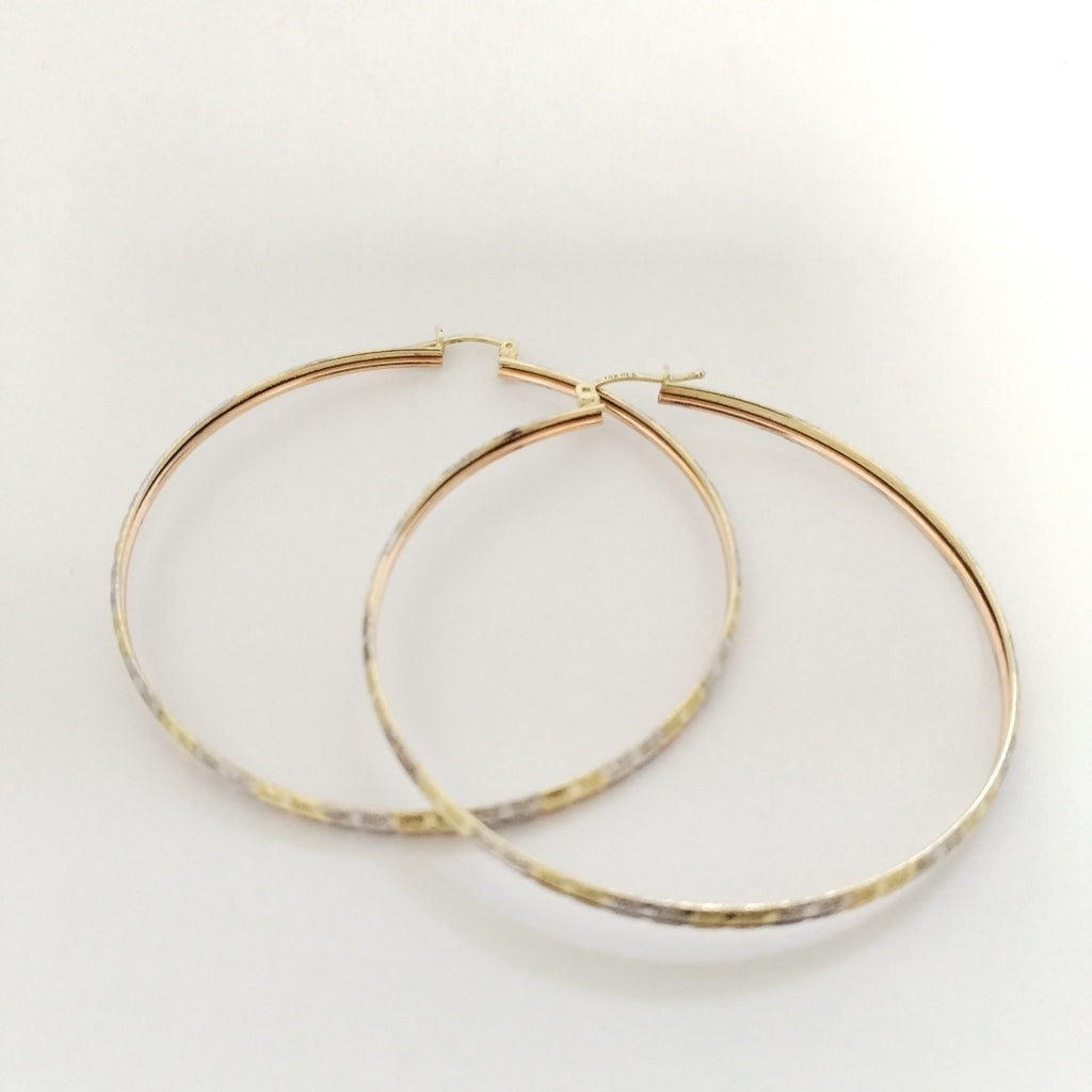 ARRACADAS PAR ORO COMBINADO 14 K 5.4 GRMS (SEMINUEVO)