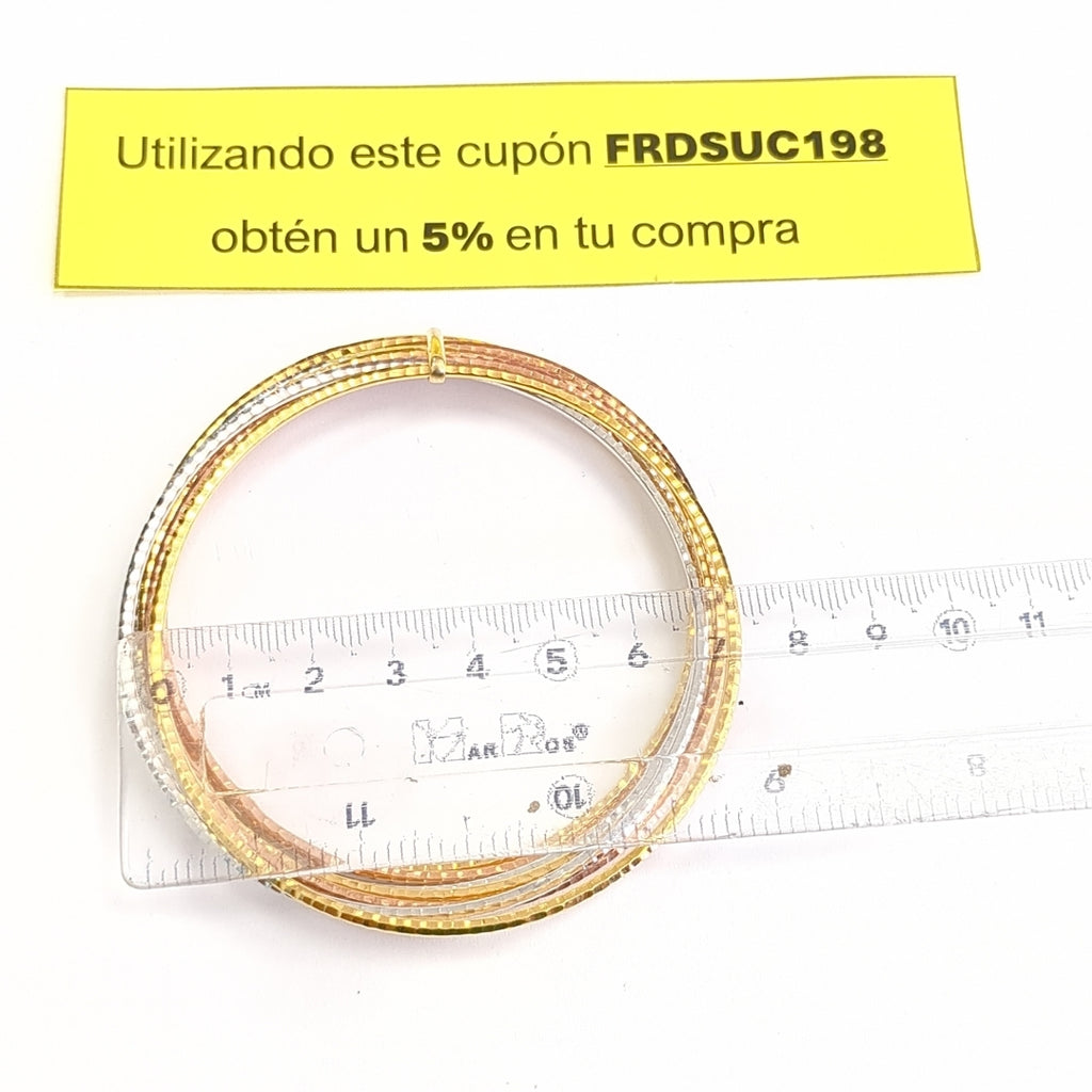 SEMANARIO DE PULSERAS ORO COMBINADO 14 K 17.3 GRMS (SEMINUEVO)