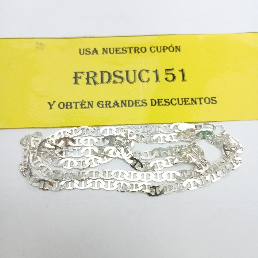 CADENA TEJIDO GUCHI PLATA .925 55 CM 12.7 GR (NUEVO)