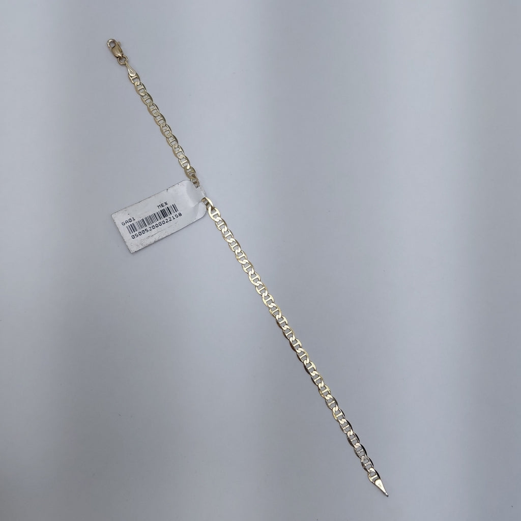 PULSERAS TEJIDO MARINERA ORO 14K 18 CM 3 GR (NUEVO)