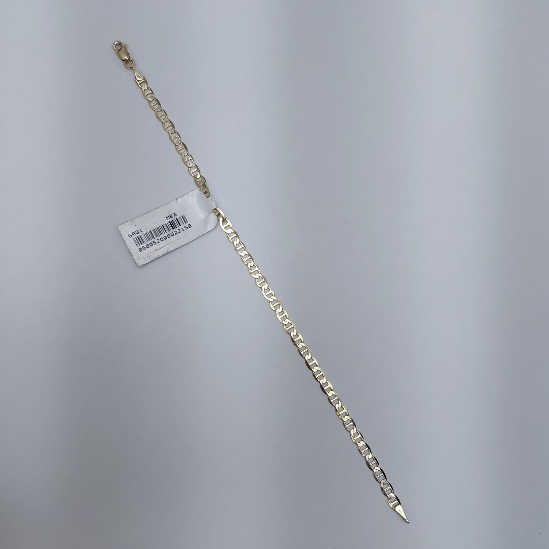 PULSERAS TEJIDO MARINERA ORO 14K 18 CM 3 GR (NUEVO)