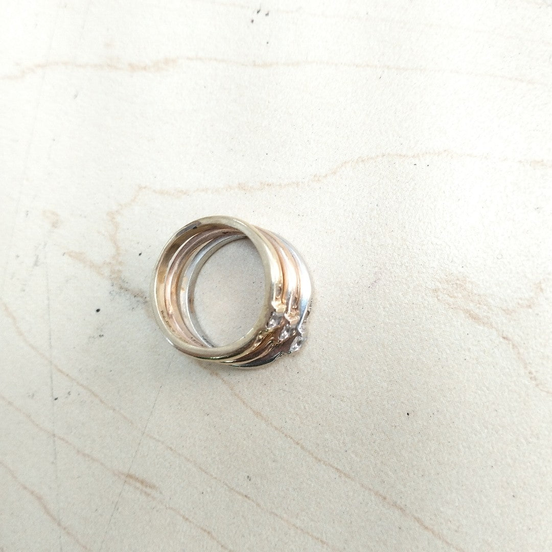 ANILLITO ORO COMBINADO 14 K 7.1 GRMS (SEMINUEVO)