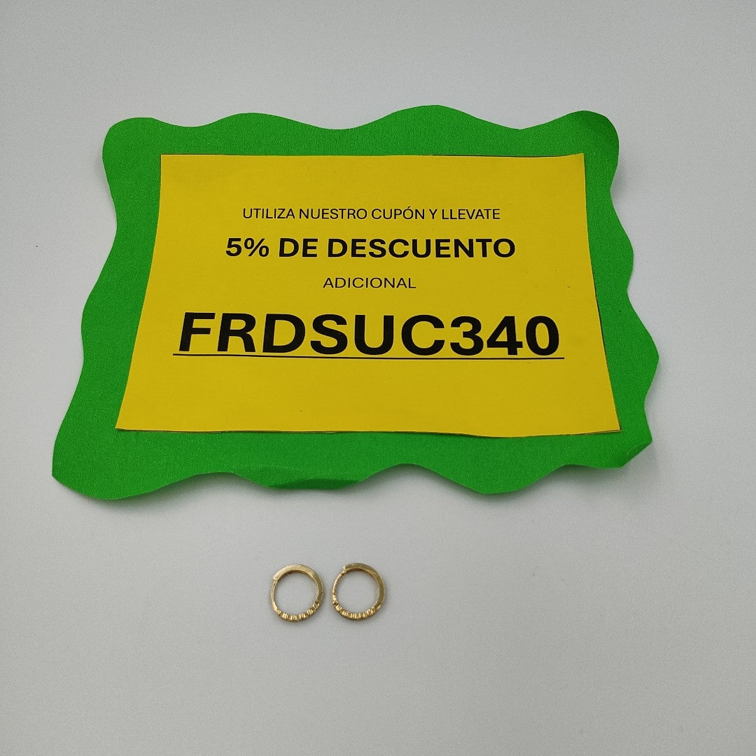 ARRACADAS PAR ORO 10 K 1,80 GRMS (SEMINUEVO)