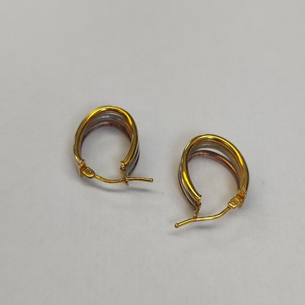 ARRACADAS PAR ORO COMBINADO 14 K 1,40 GRMS (SEMINUEVO)