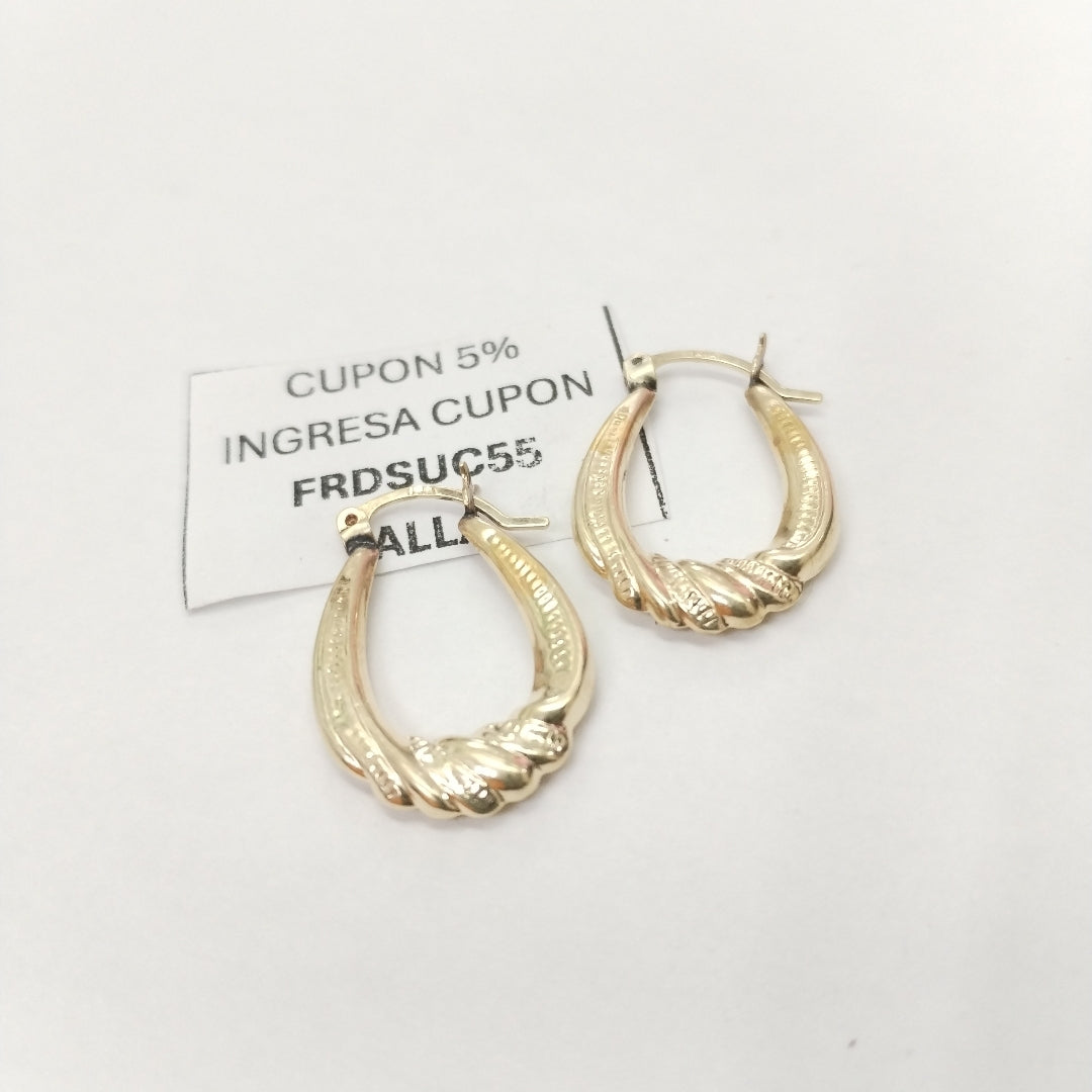 ARRACADAS PAR ORO 10 K 1.7 GRMS (SEMINUEVO)
