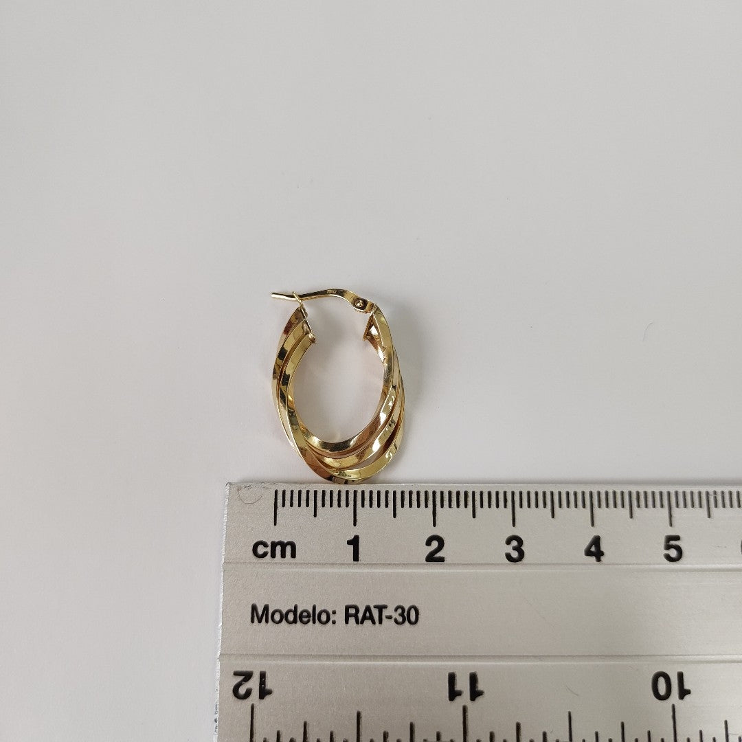 ARRACADAS PAR ORO 14 K 2.7 GRMS (SEMINUEVO)