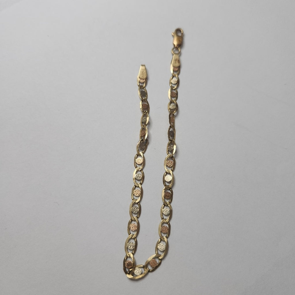 PULSERA ORO COMBINADO 14 K 3.4 GRMS (SEMINUEVO)