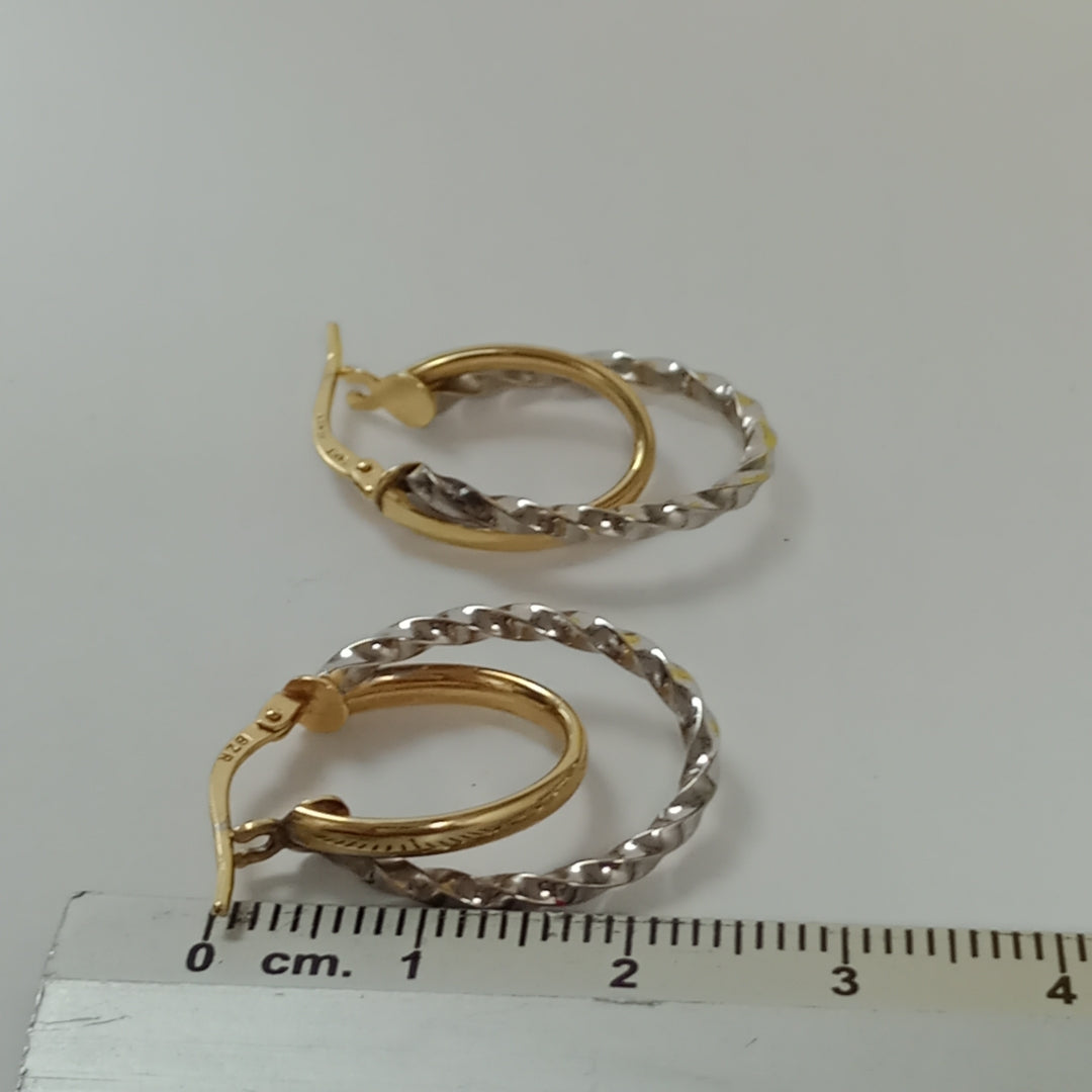 ARRACADAS PAR ORO 14 K 1.5 GRMS (SEMINUEVO)