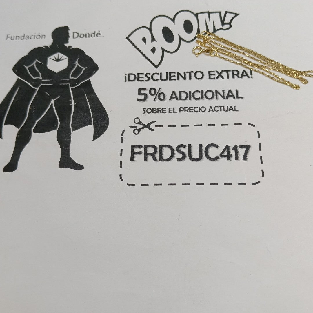 CADENA ORO 14 K 0.8 GRMS (SEMINUEVO)