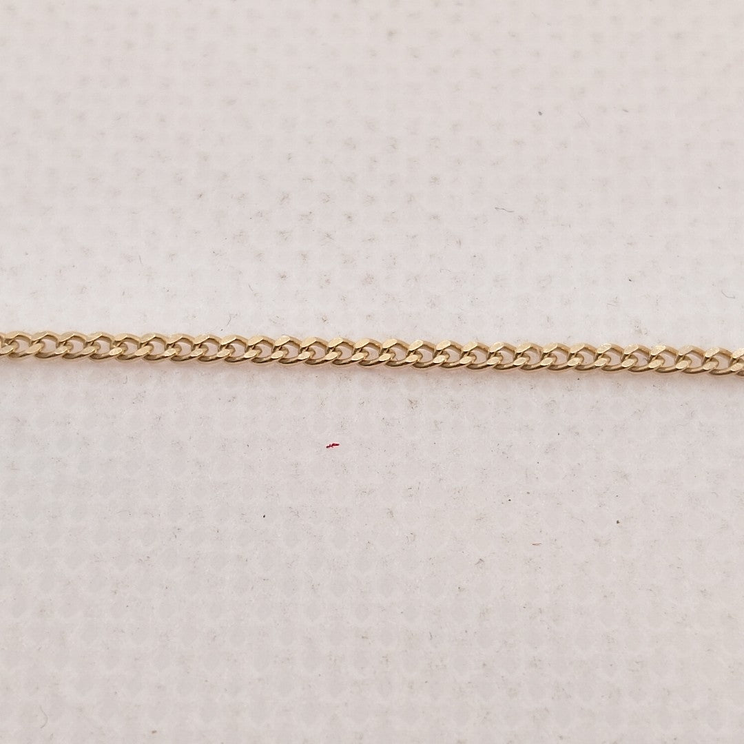 CADENAS TEJIDO BARBADA ORO 10K 55 CM 2.7 GR (NUEVO)