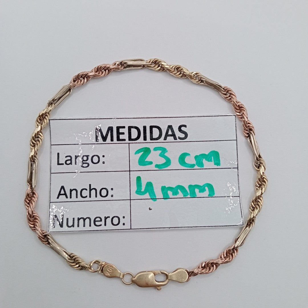 PULSERA ORO COMBINADO 10 K 4,50 GRMS (SEMINUEVO)