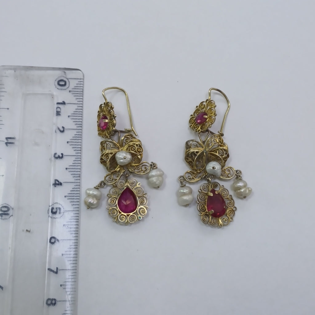 ARETES PAR ORO 8 K 8.4 GRMS (SEMINUEVO)