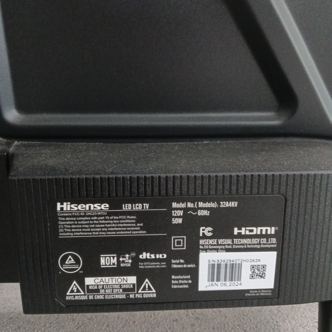 PANTALLA HISENSE 32A4KV (2024) 32" LED HD (SEMINUEVO)