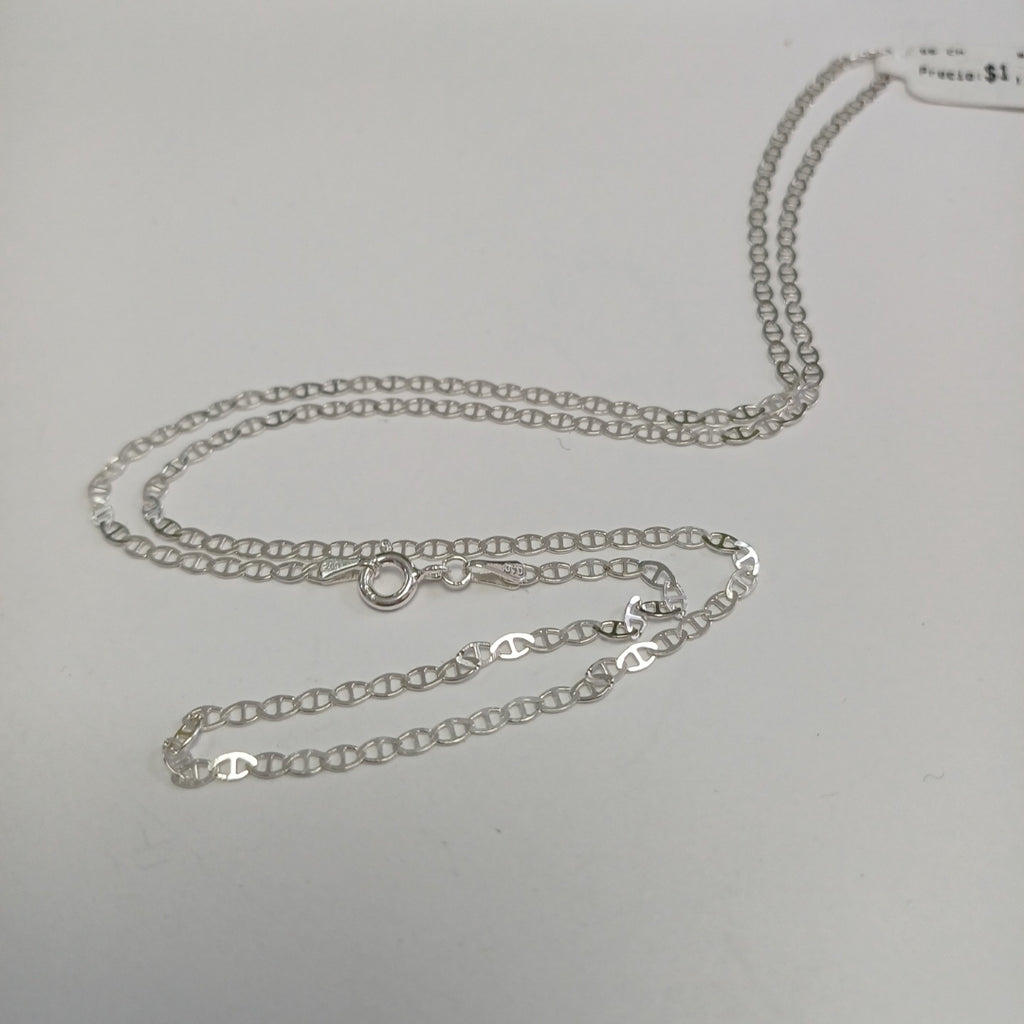 CADENA TEJIDO GUCHI PLATA .925 55 CM 3.2 GR (NUEVO)