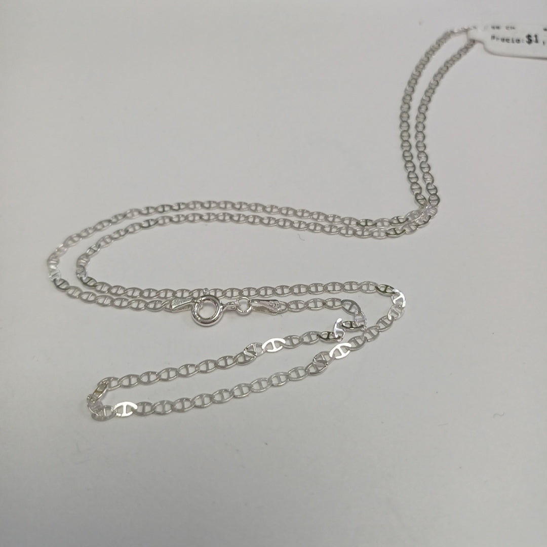 CADENA TEJIDO GUCHI PLATA .925 55 CM 3.2 GR (NUEVO)