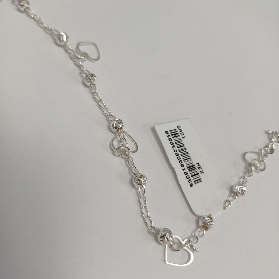 PULSERA TEJIDO ESPECIAL PLATA .925 18 CM 2.7 GR (NUEVO)