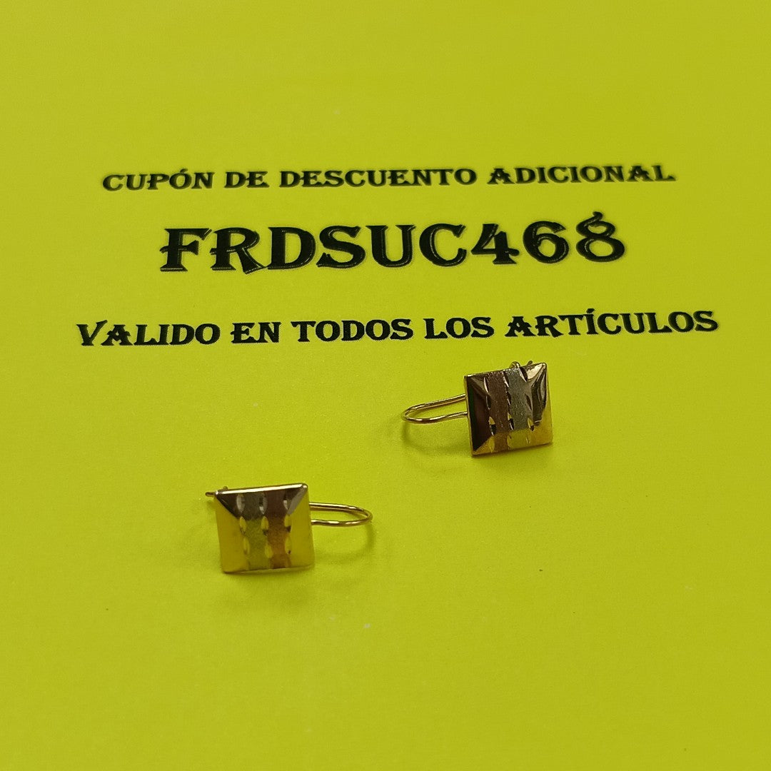 ARETES PAR ORO,ORO COMBINADO 10 K 1,20 GRMS (SEMINUEVO)