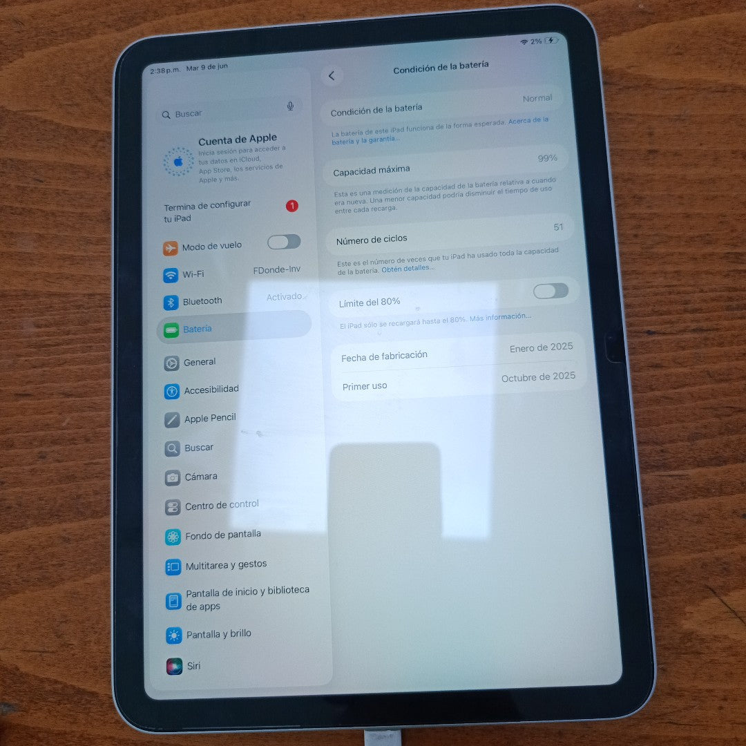 TABLETA APPLE IPAD A16 A3354 (2025) 128 GB 6 GB RAM (SEMINUEVO)