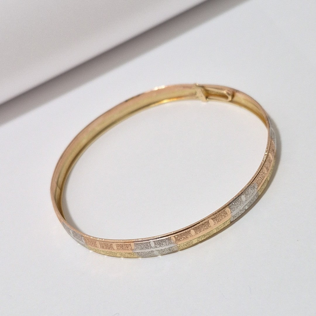 PULSERA RIGIDA ORO COMBINADO 14 K 6,20 GRMS (SEMINUEVO)