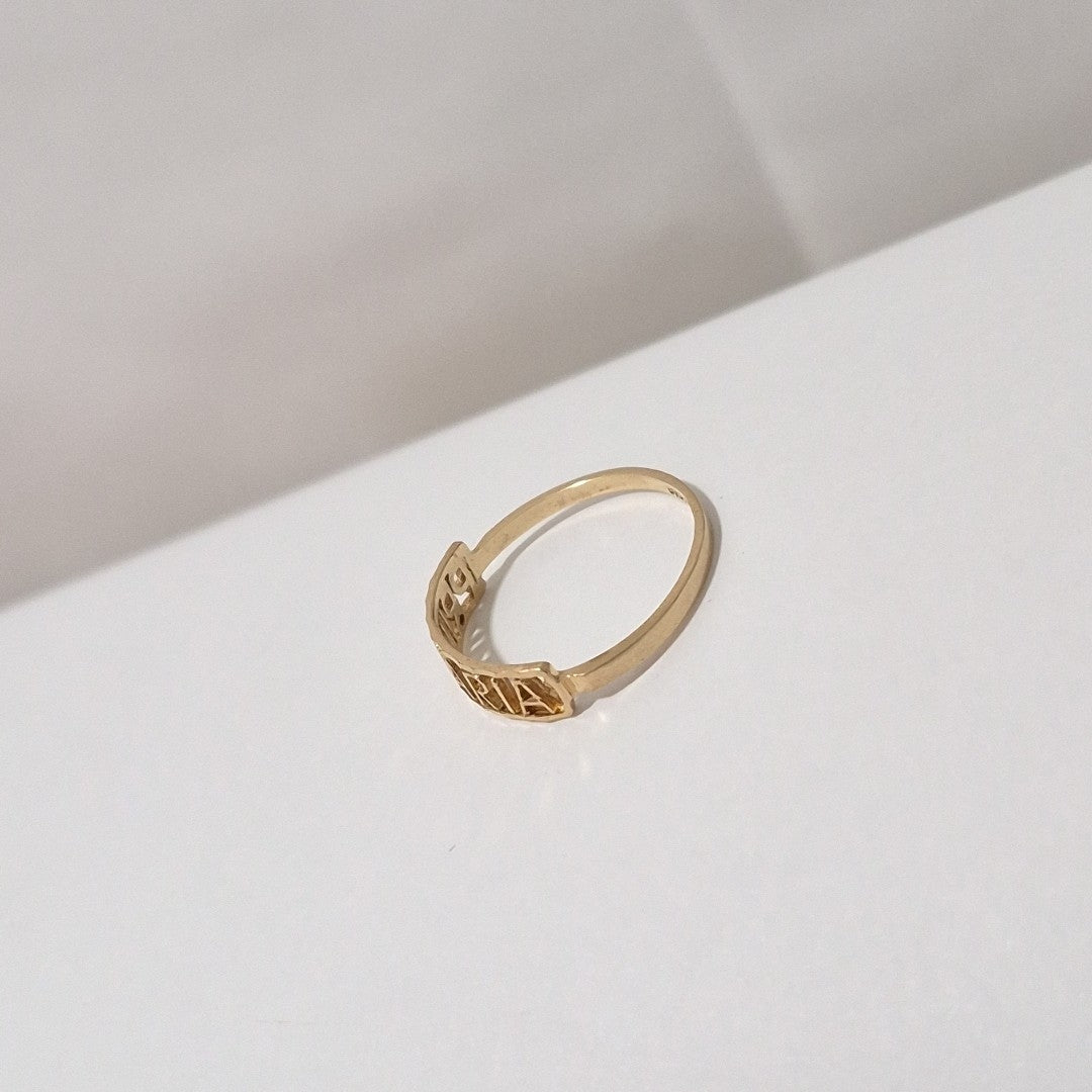 ANILLO DE GRADUACIÓN ORO 10 K 0.9 GRMS (SEMINUEVO)