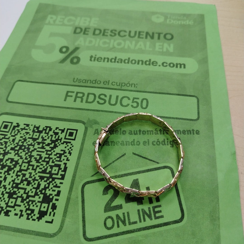 PULSERA ORO, RODIADO 14 K 12.1 GRMS (SEMINUEVO)