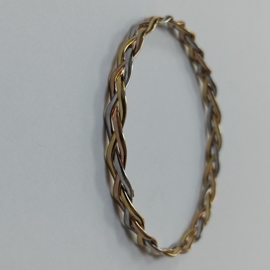 PULSERA RIGIDA ORO, ORO COMBINADO 14 K 5.1 GRMS (SEMINUEVO)