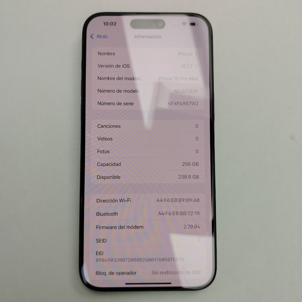 CELULAR APPLE IPHONE 15 PRO MAX A3105 (2023) 256 GB 8 GB RAM (SEMINUEVO)