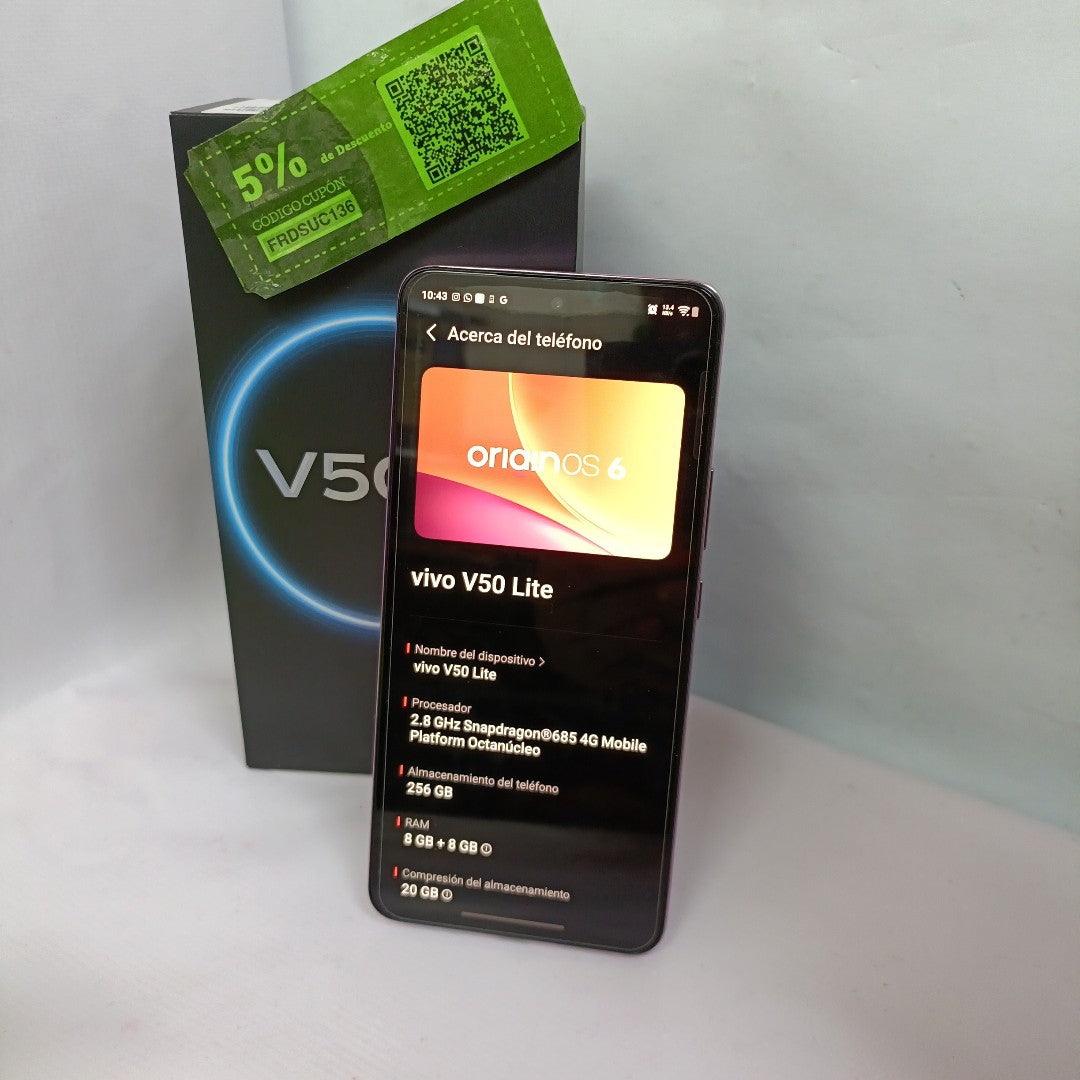 CELULAR VIVO V50 LITE V2441 (2025) 256 GB 8 GB RAM (SEMINUEVO)