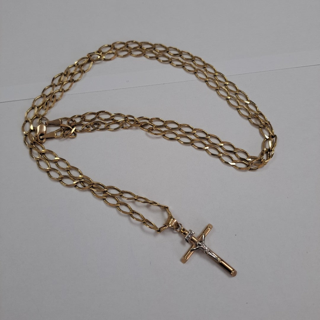 CADENA, CRISTO ORO 10 K 9.2 GRMS (SEMINUEVO)