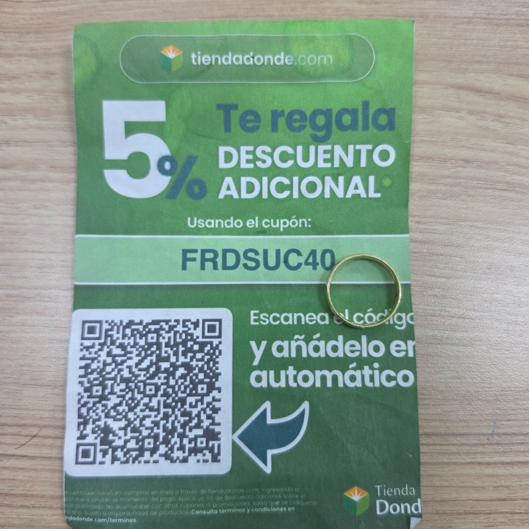 ARGOLLA ORO 10 K 2,70 GRMS (SEMINUEVO)