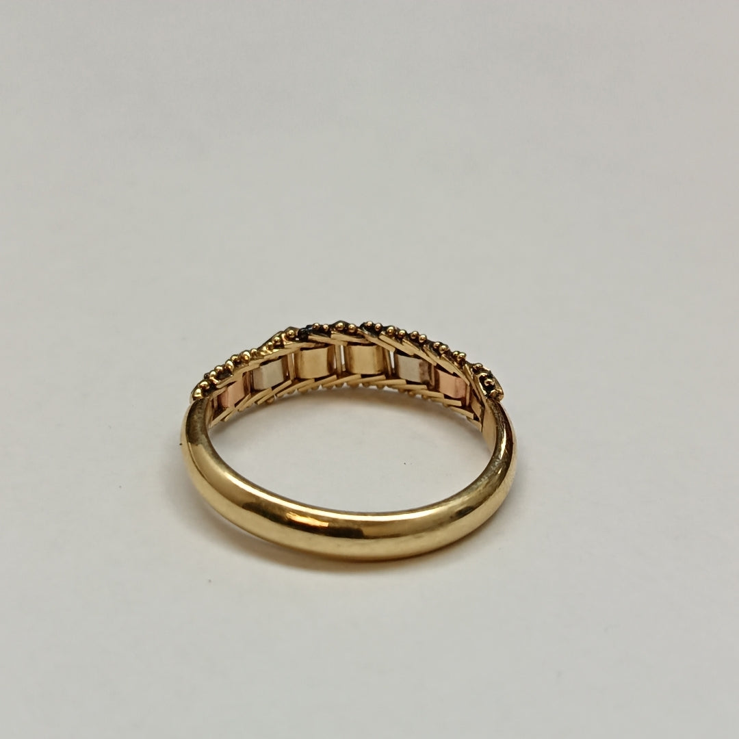 ANILLITO ORO COMBINADO 14 K 3.5 GRMS (SEMINUEVO)