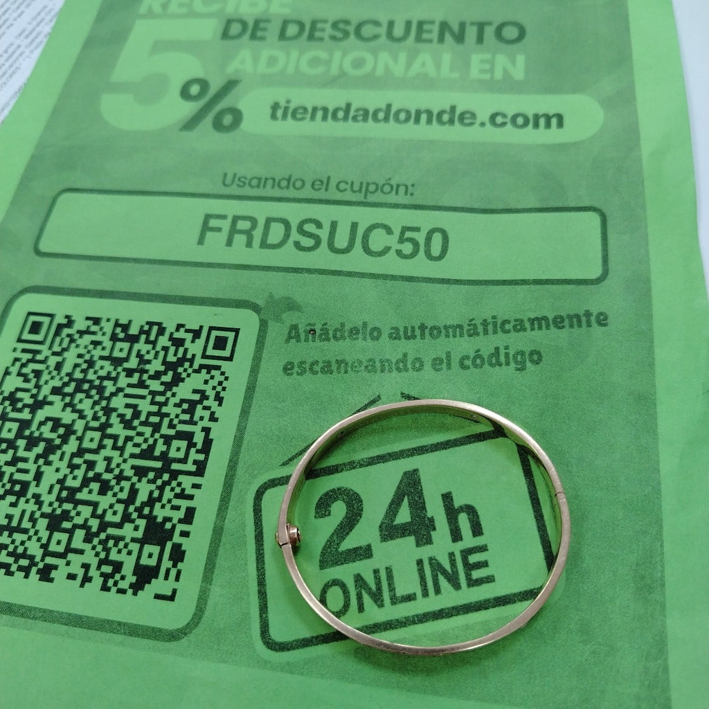 PULSERA RIGIDA ORO 14 K 24.5 GRMS (SEMINUEVO)