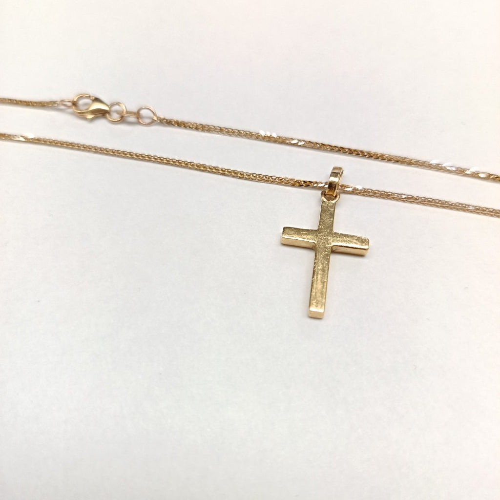 CADENA, CRUZ ORO 14 K 3.5 GRMS (SEMINUEVO)