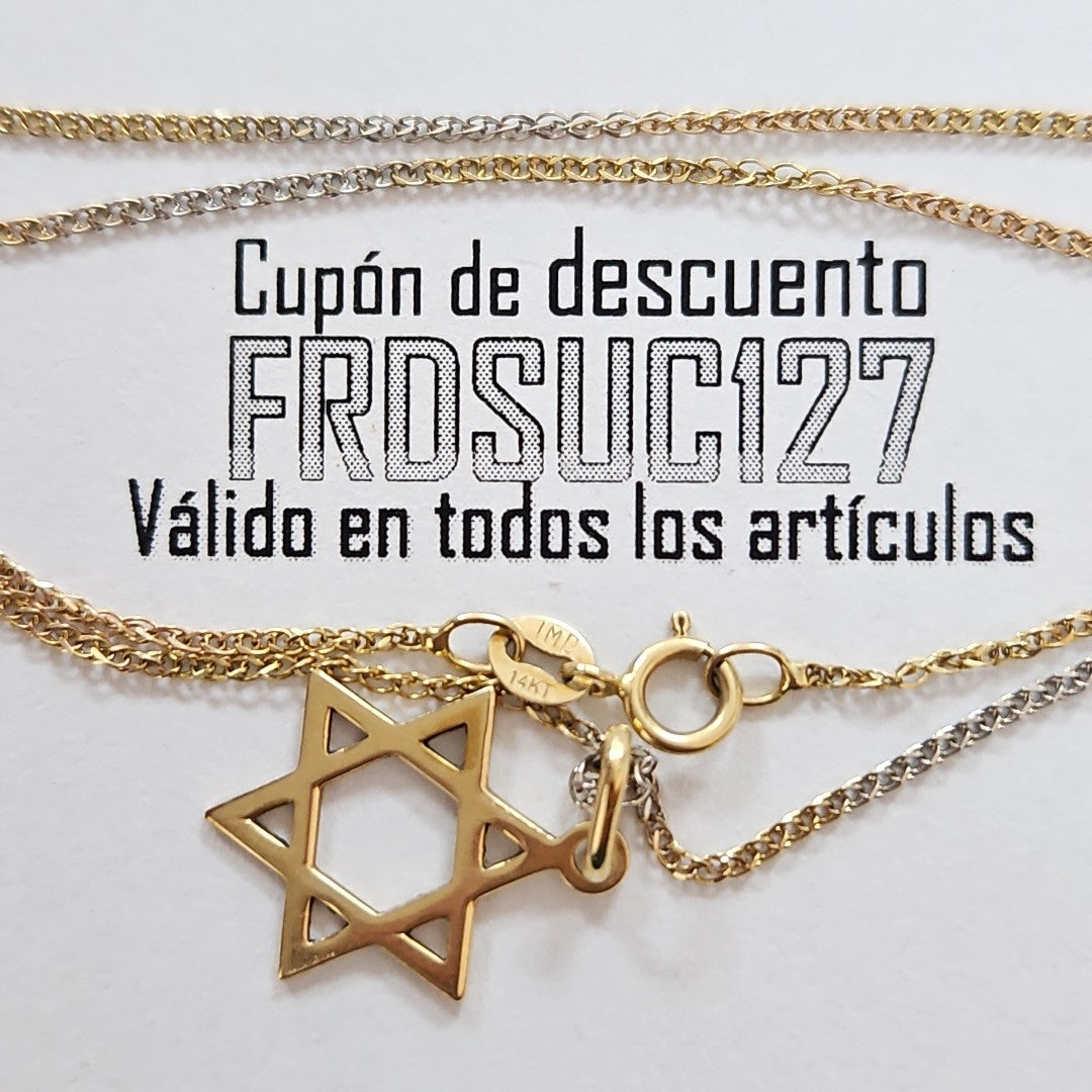 CADENA, DIJE ORO 14 K 1.9 GRMS (SEMINUEVO)