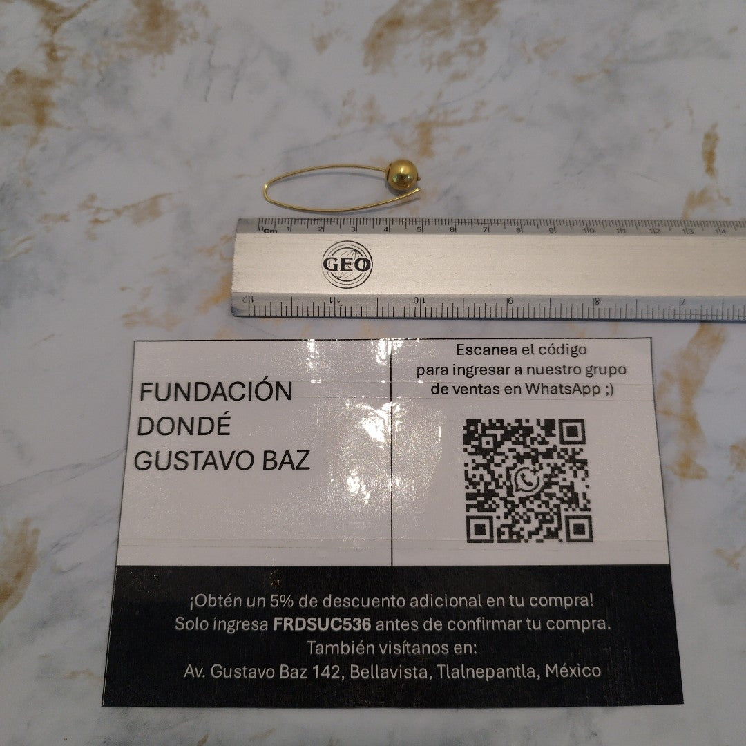 ARETES PAR ORO 18 K 5 GRMS (SEMINUEVO)