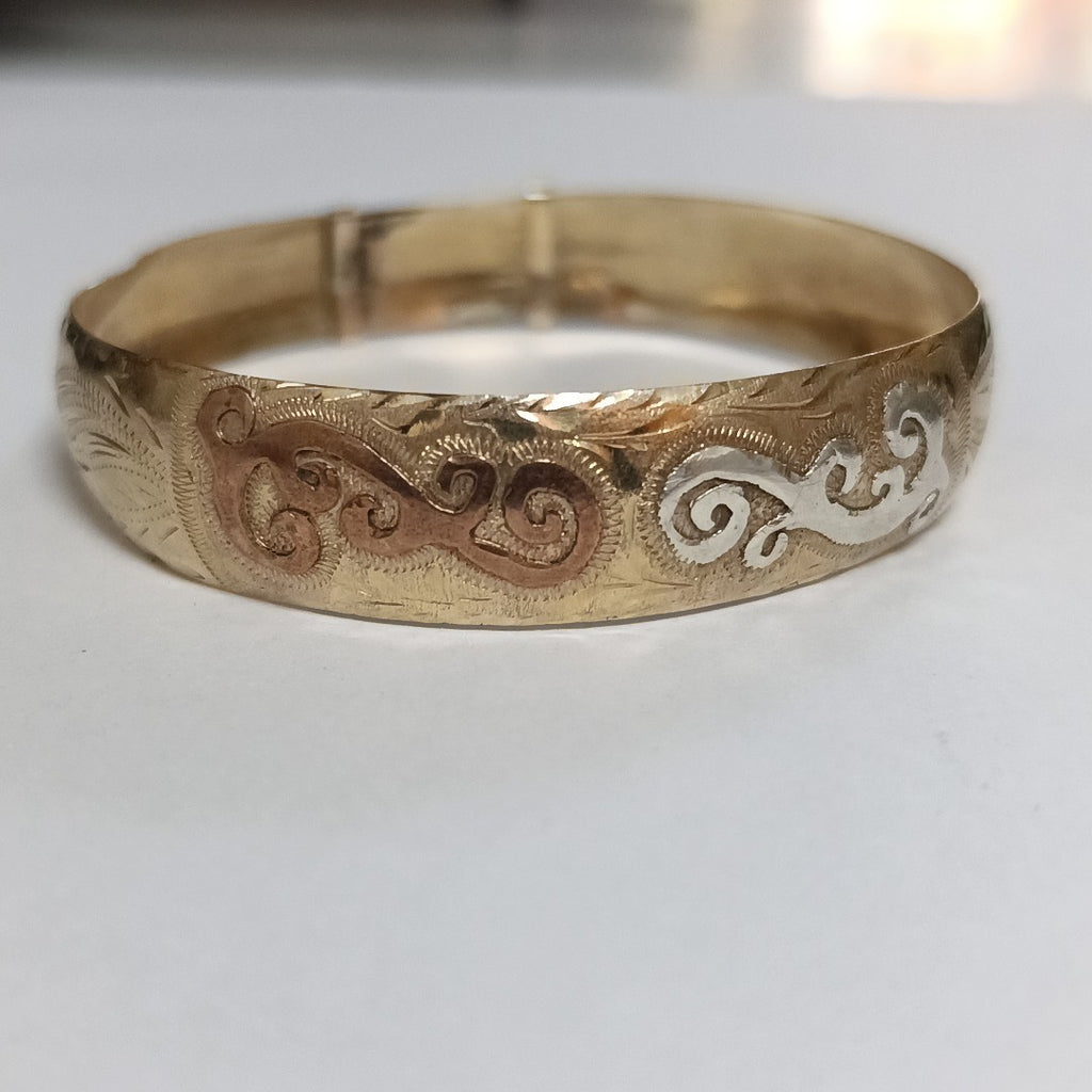 PULSERA RIGIDA ORO 10 K 12.3 GRMS (SEMINUEVO)