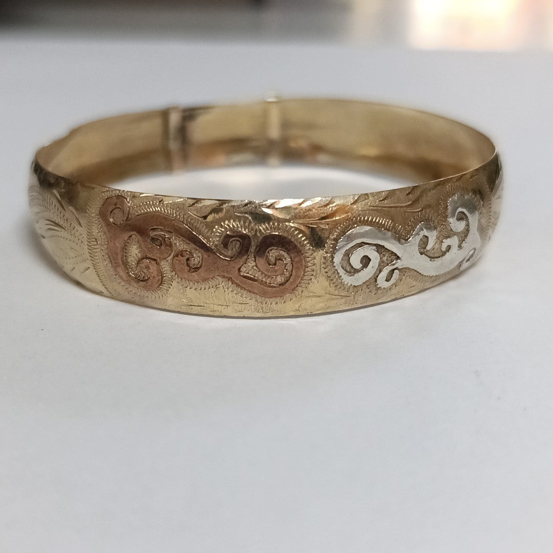PULSERA RIGIDA ORO 10 K 12.3 GRMS (SEMINUEVO)
