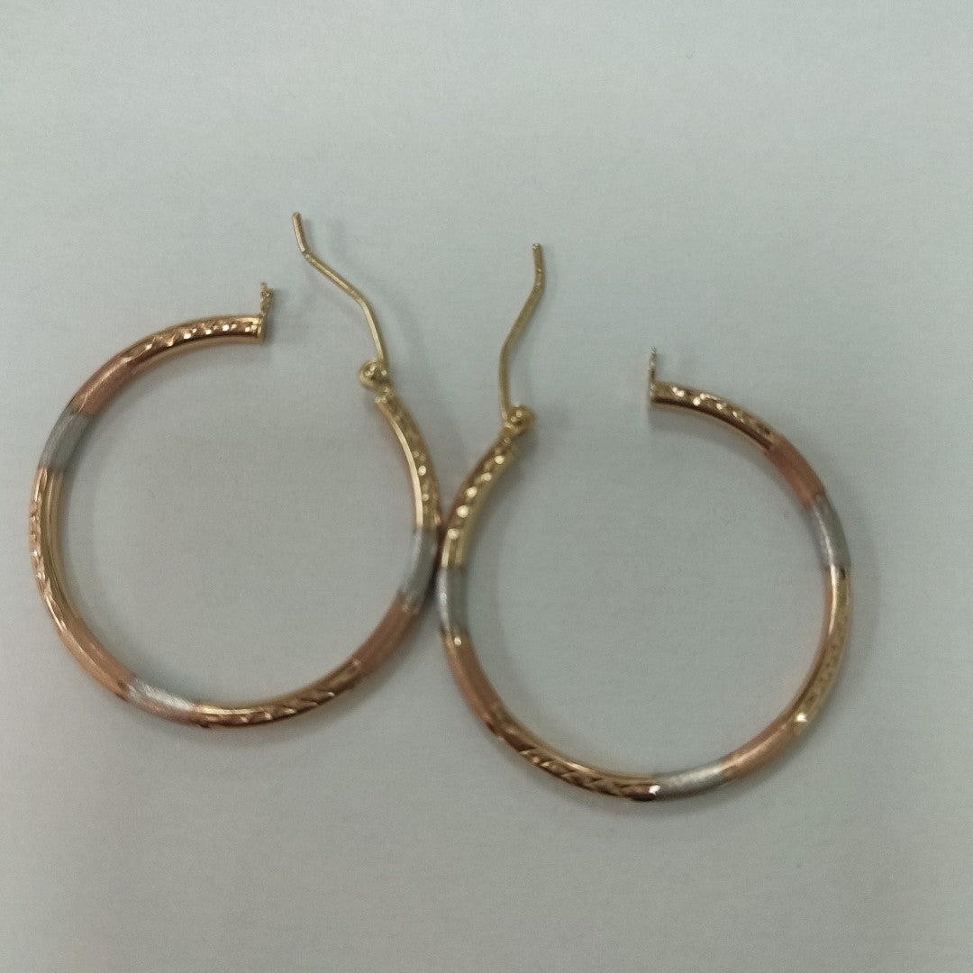ARRACADAS PAR ORO,ORO COMBINADO 14 K 1,70 GRMS (SEMINUEVO)