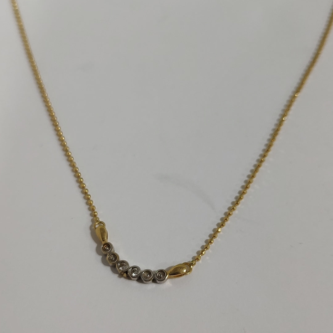 COLLAR ORO COMBINADO 14 K 3.4 GRMS (SEMINUEVO)