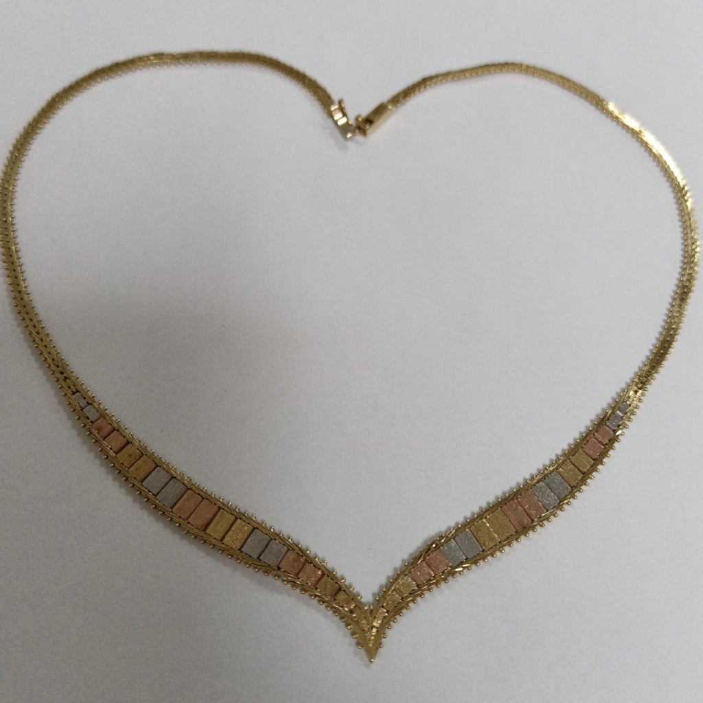 GARGANTILLA ORO COMBINADO 14 K 14.1 GRMS (SEMINUEVO)