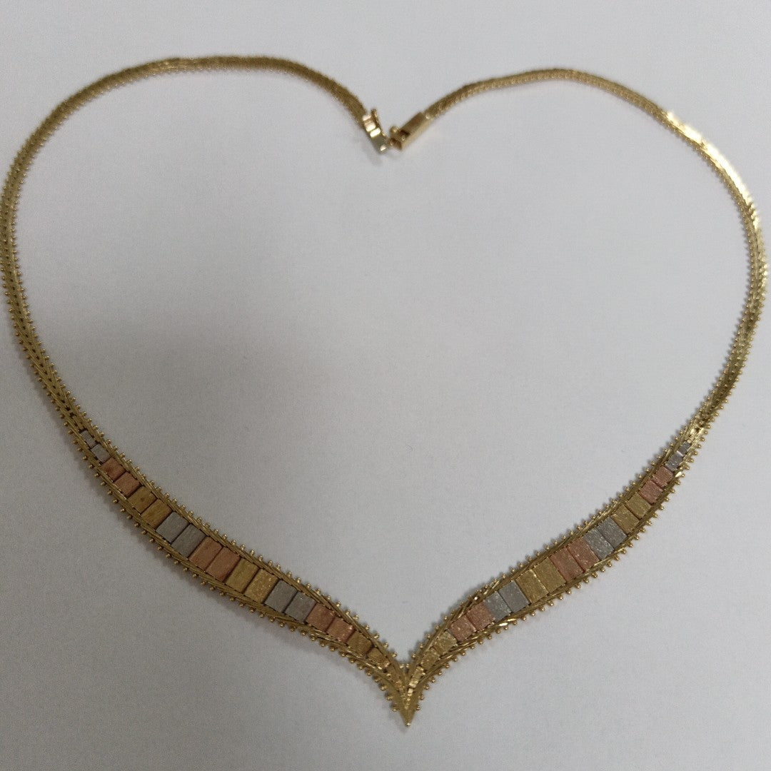 GARGANTILLA ORO COMBINADO 14 K 14.1 GRMS (SEMINUEVO)