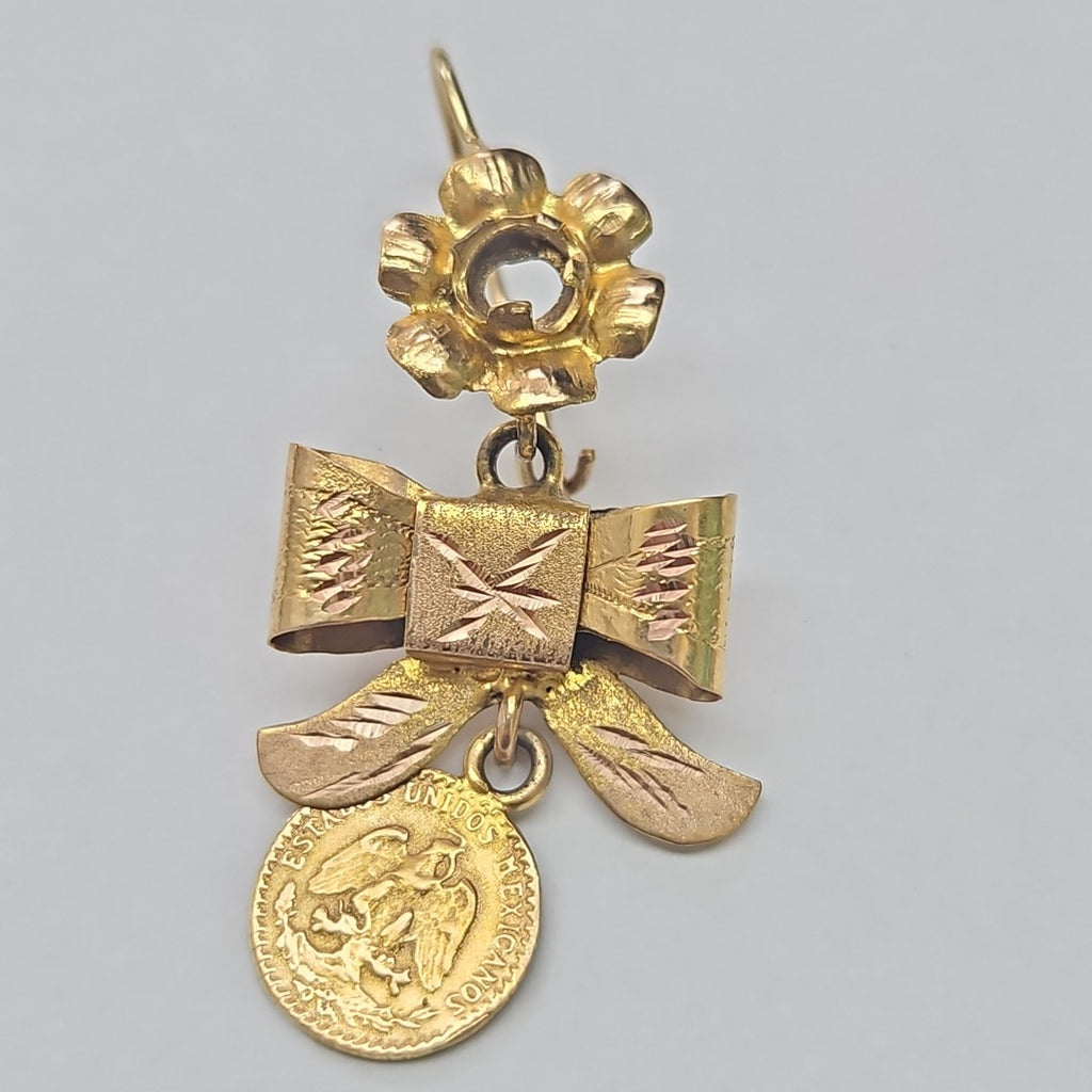 K1 7,00 GRMS 10 K IDENTIFICACIÓN ARETES PAR MATERIALES ORO MATERIALES GEMO (SEMINUEVO)