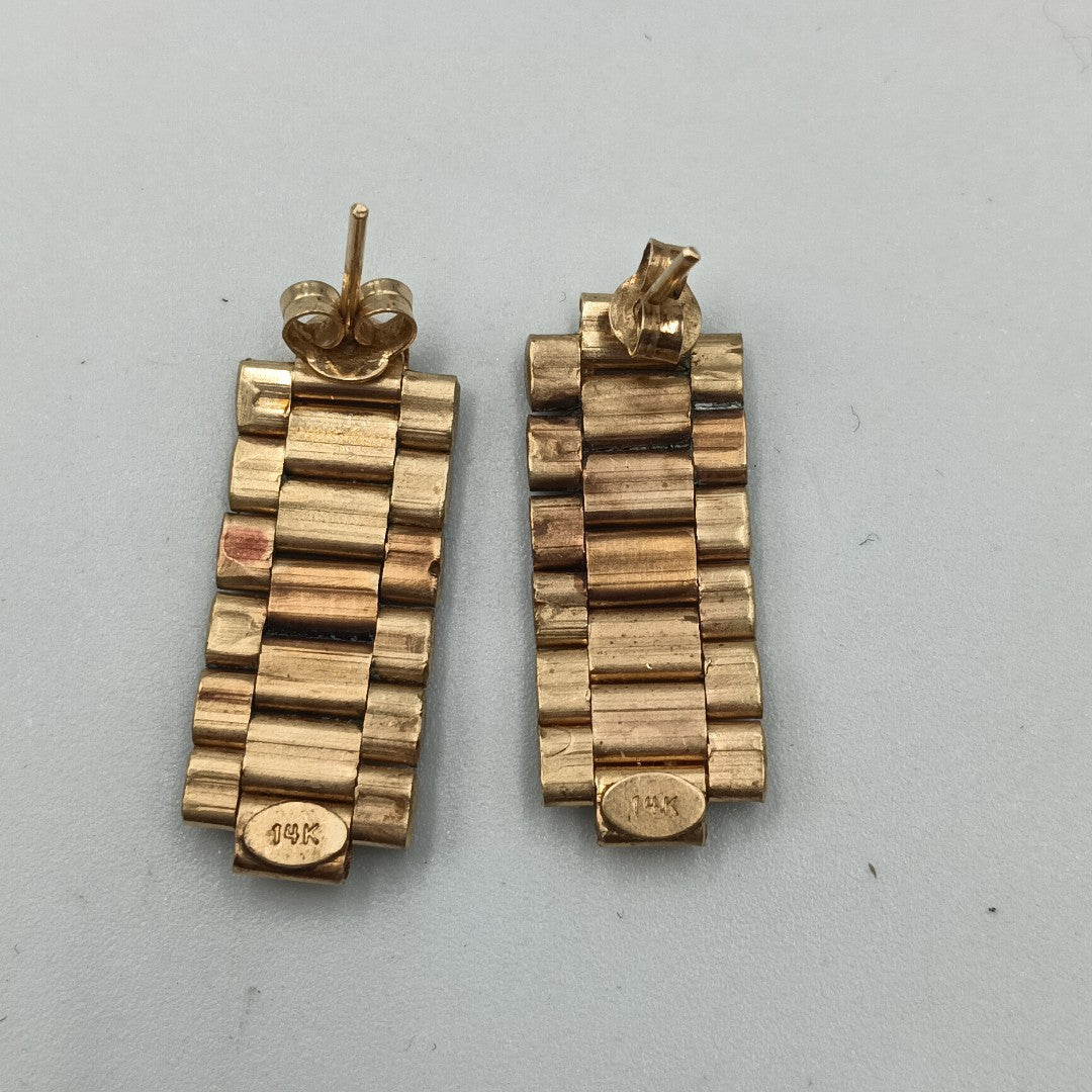 AHOGADOR, ARETES PAR ORO 10 K 8.7 GRMS (SEMINUEVO)