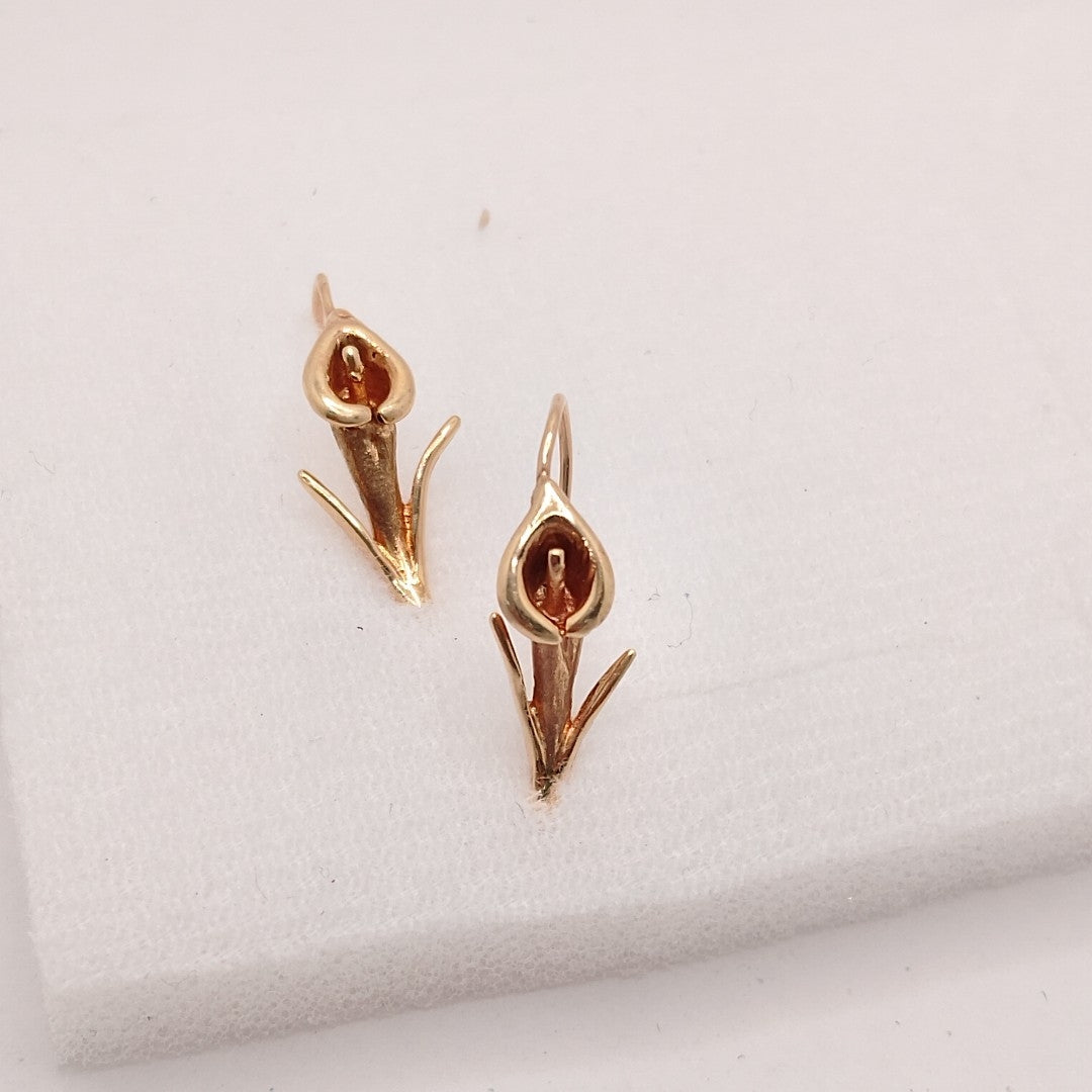 ARETES PAR ORO 14 K 2,00 GRMS (SEMINUEVO)