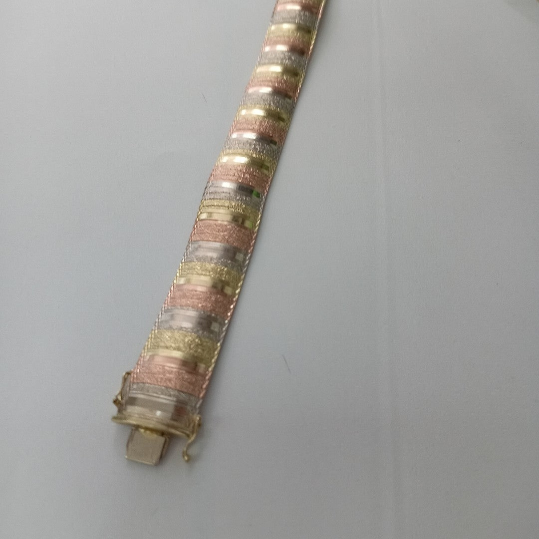 PULSERA ORO, ORO COMBINADO 14 K 28.2 GRMS (SEMINUEVO)