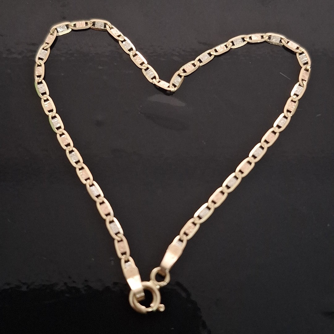 PULSERA ORO COMBINADO 14 K 1.2 GRMS (SEMINUEVO)