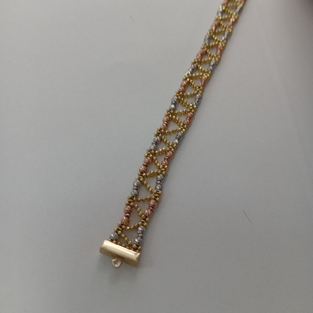 PULSERA ORO COMBINADO 14 K 12,70 GRMS (SEMINUEVO)