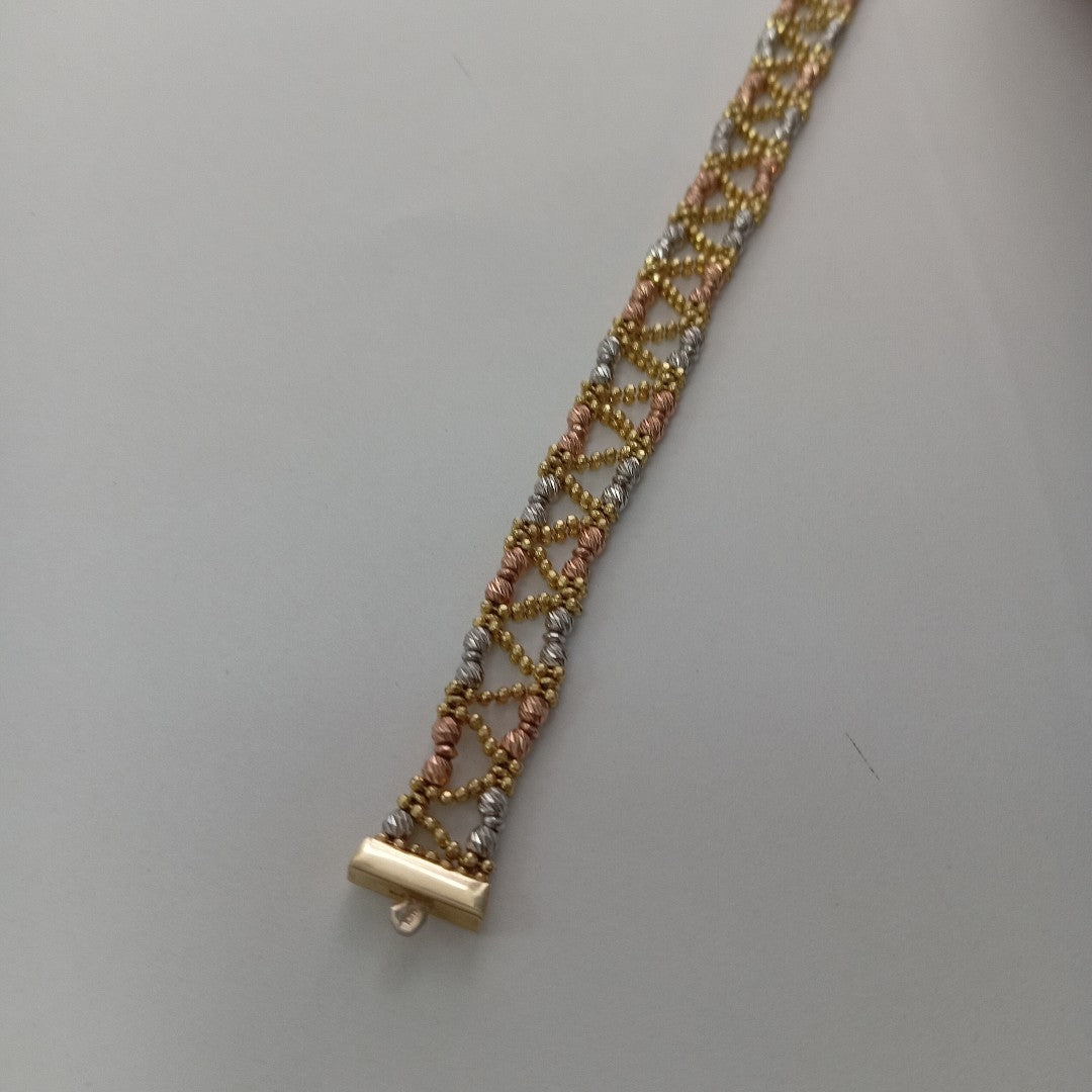 PULSERA ORO COMBINADO 14 K 12,70 GRMS (SEMINUEVO)