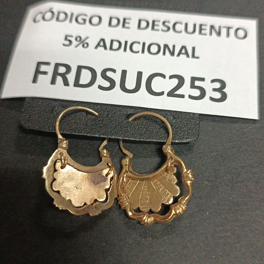 ARETES PAR ORO 8 K 2,40 GRMS (SEMINUEVO)